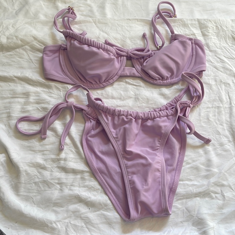 Purple/Lavender Sexy Cute Swim Suit Set Medium top,small bottoms Mint Condition